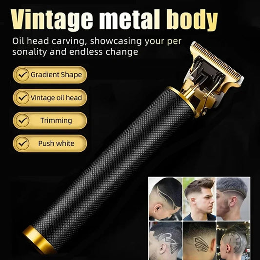 Aparador de barba masculino, máquina de cortar cabelo elétrica, máquina de cortar cabelo recarregável, barbeiro, barbeador elétrico para homens